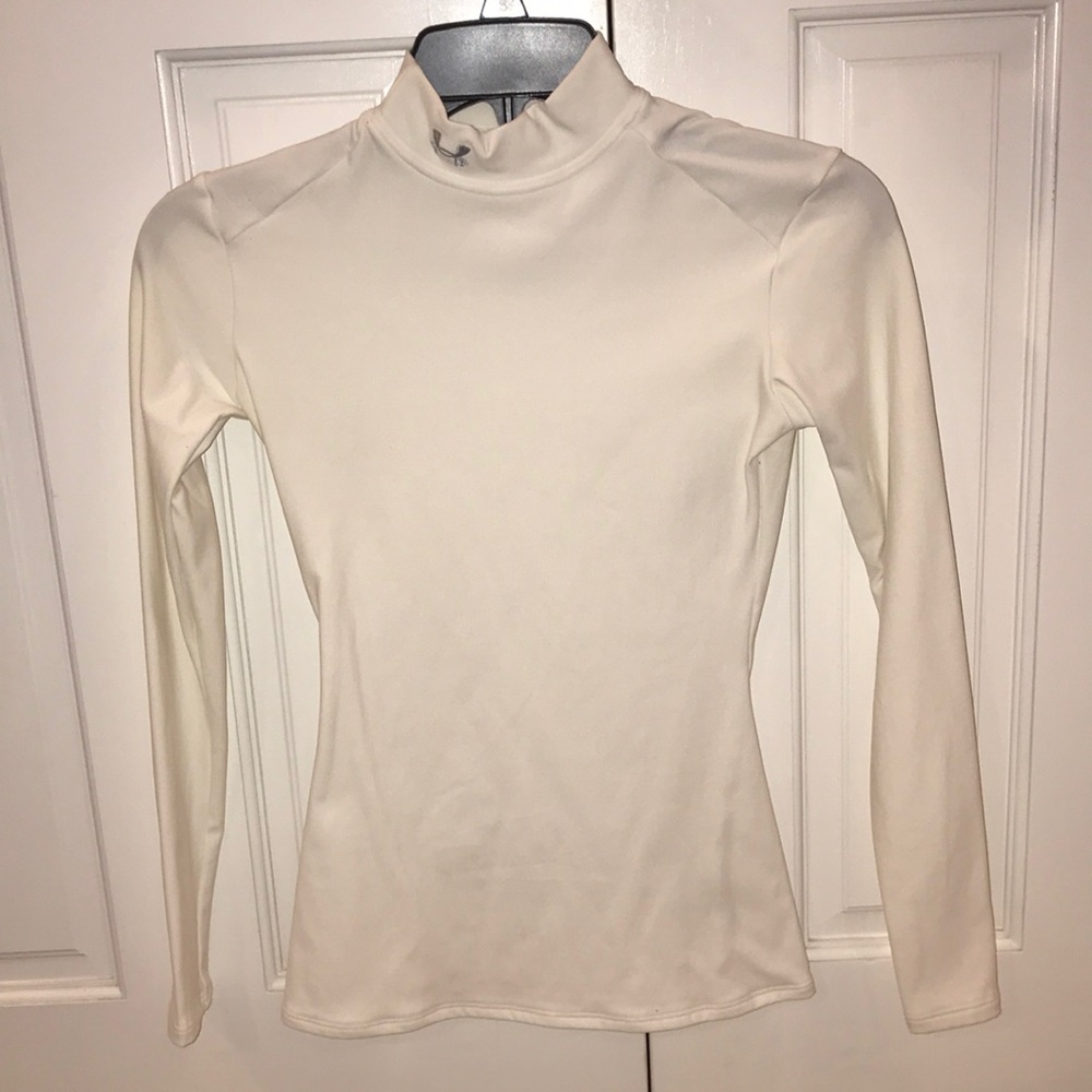 White Under Armour compression long sleeve